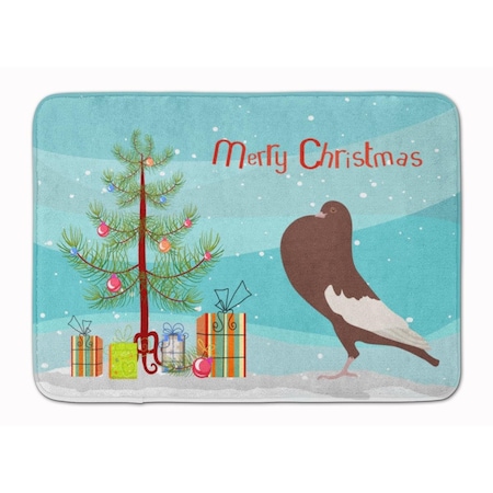 Carolines Treasures English Pouter Pigeon Christmas Machine Washable Memory Foam Mat BB9321RUG